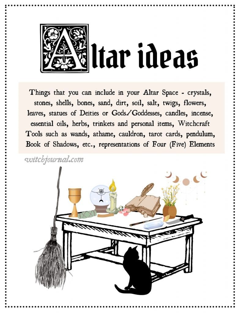 infographic with altar ideas