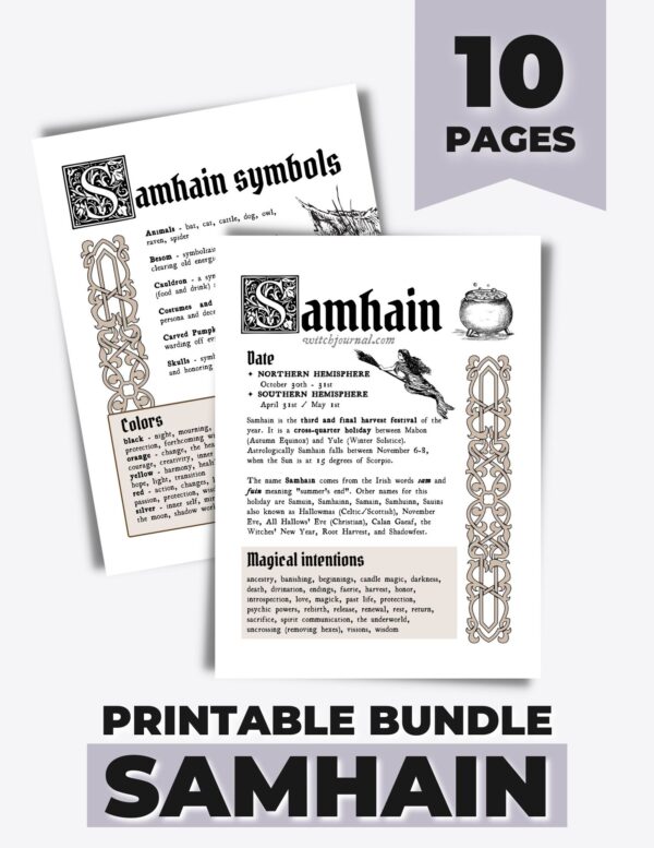 Samhain pdf printable bundle