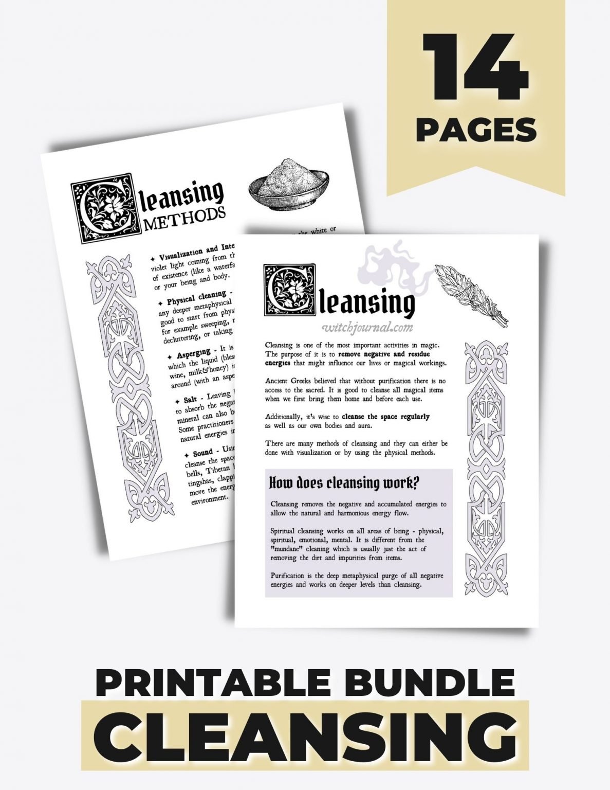Free Grimoire Printable - Basic Magic Book of Shadows Pages ⋆ Witch Journal