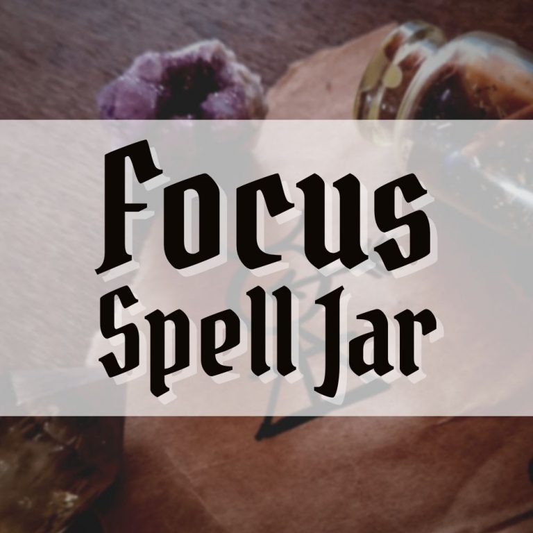 spell jar for focus + crystals for focus