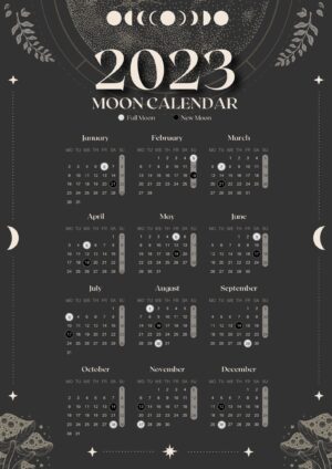 moon calendar 2023 printable pdf